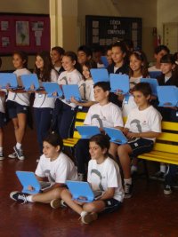 Alunos com o Classmate PC Alunos com o Classmate PC